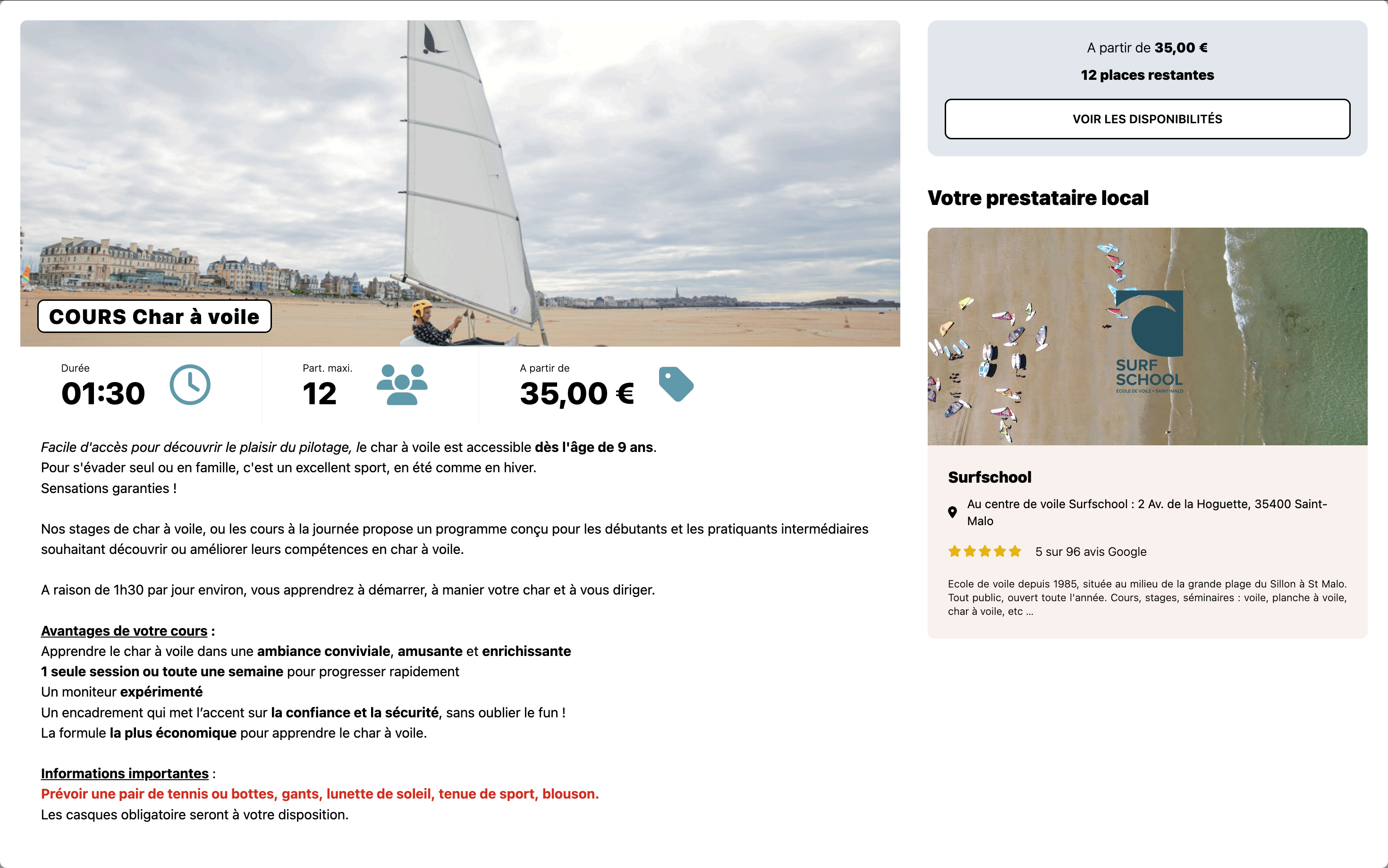 Configuration tarifaire Izidoor